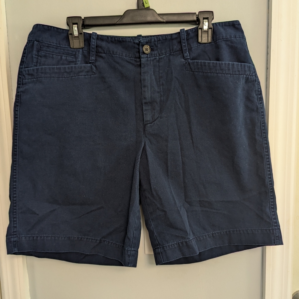 Ralph Lauren Women's Size 12 Navy Blue Jean Shorts, 100% cotton